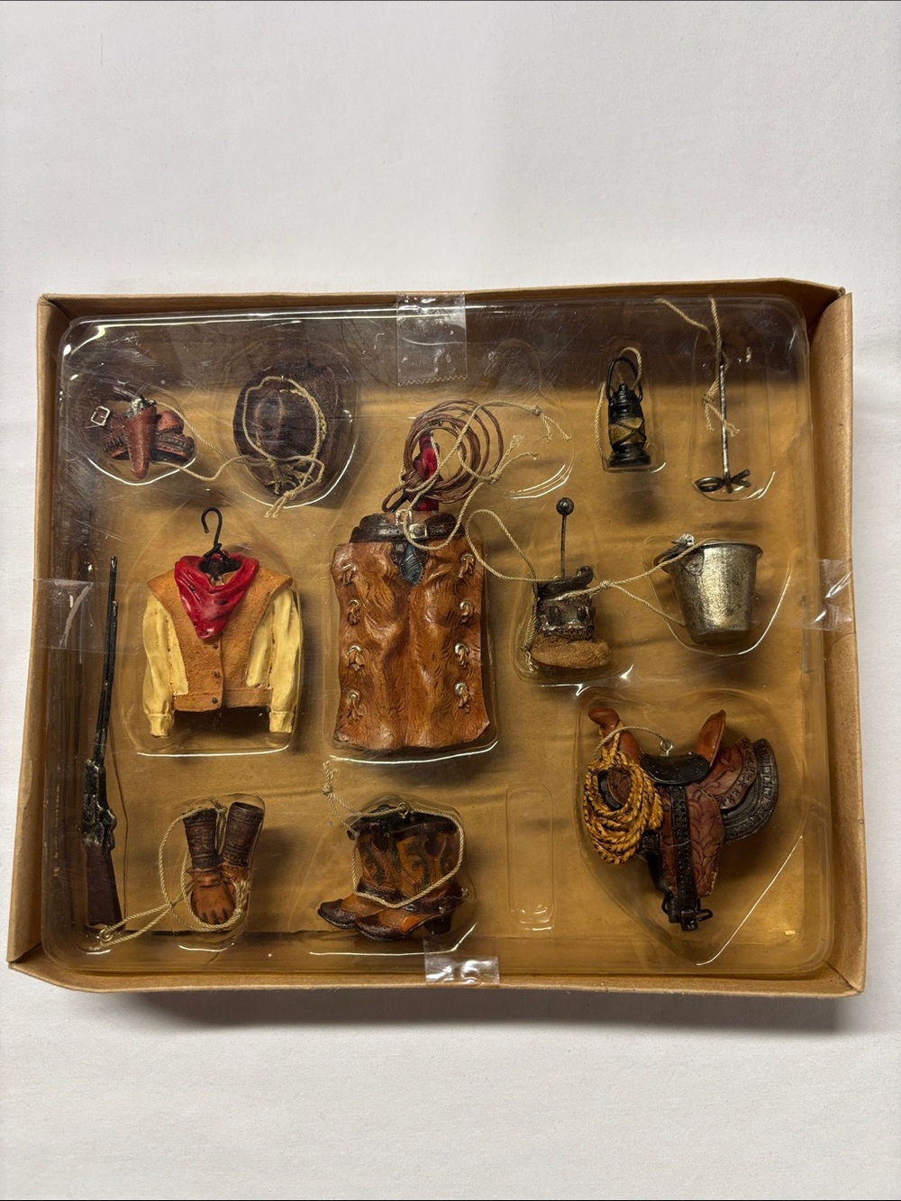 Darice Western Cowboy Accessory Set - Brown, Tan & Red